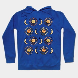 Cute Sun and Moon Pattern Hoodie